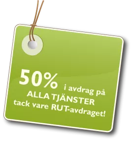 info om rut och rot för städtjänster i gävle